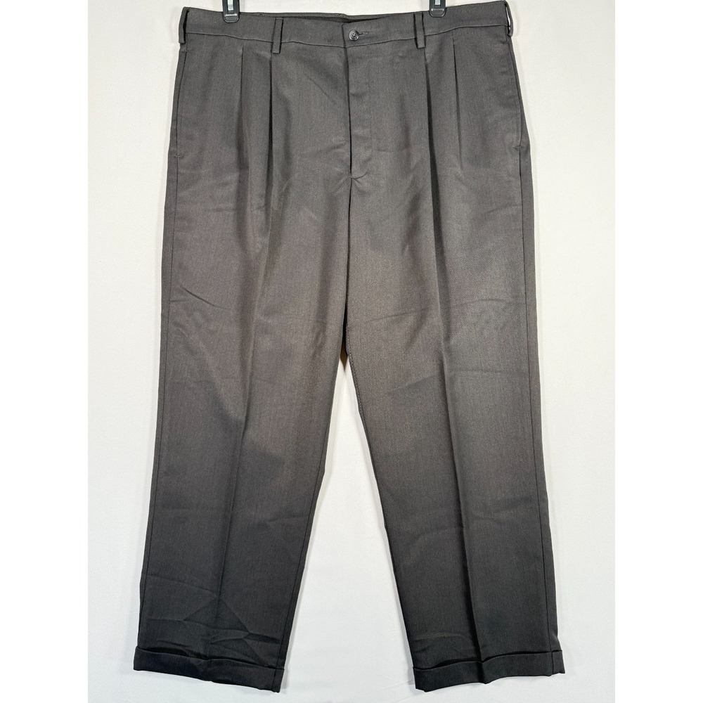 Studio Bill Blass Pants Men's 40x30 Black Cuffed Stylish Formal Act. 40x28.5‎